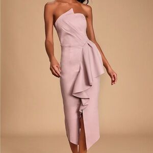Elliatt Strapless Blush Dress
